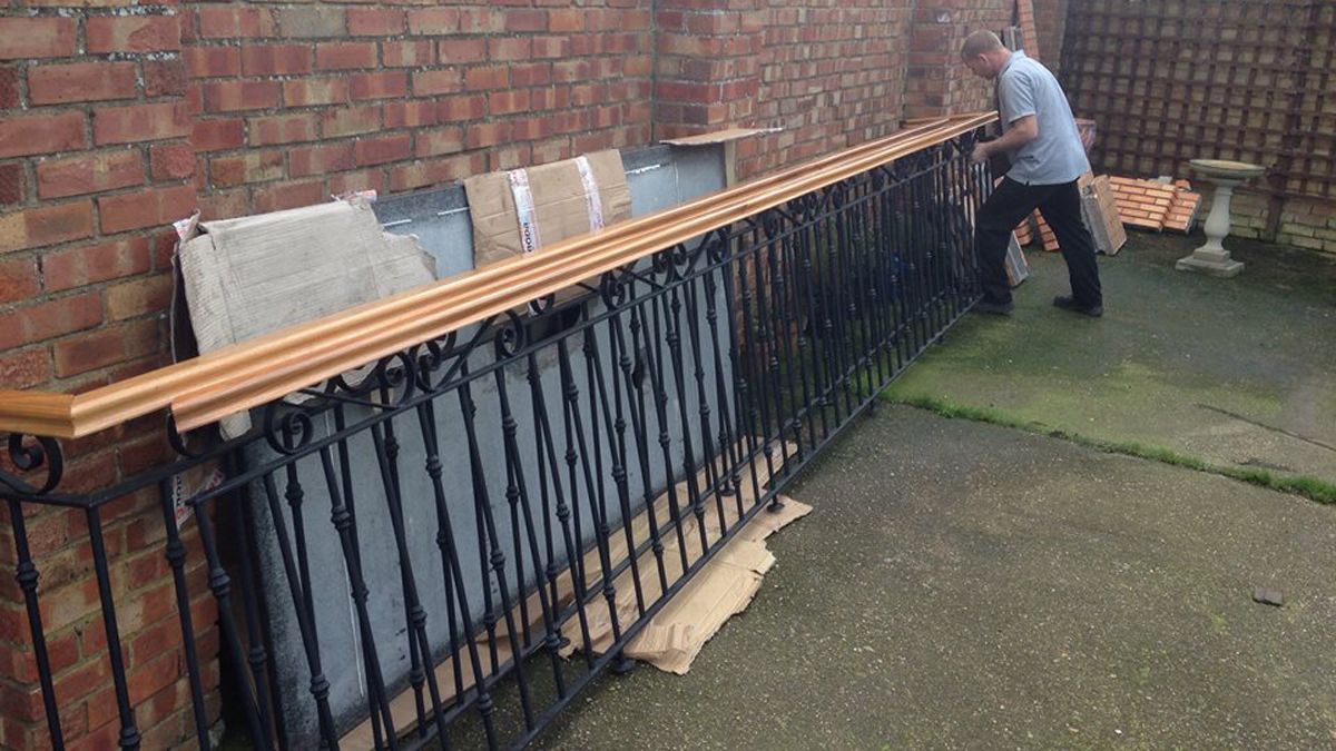 Railing being removed ready for a safe move